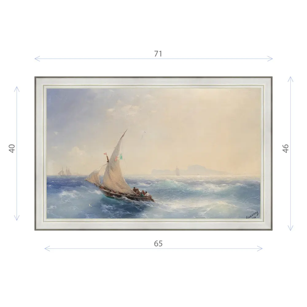Фото Картина в раме Декор Депо Иван Айвазовский "Доставка с острова Искья" E20 46x71 см