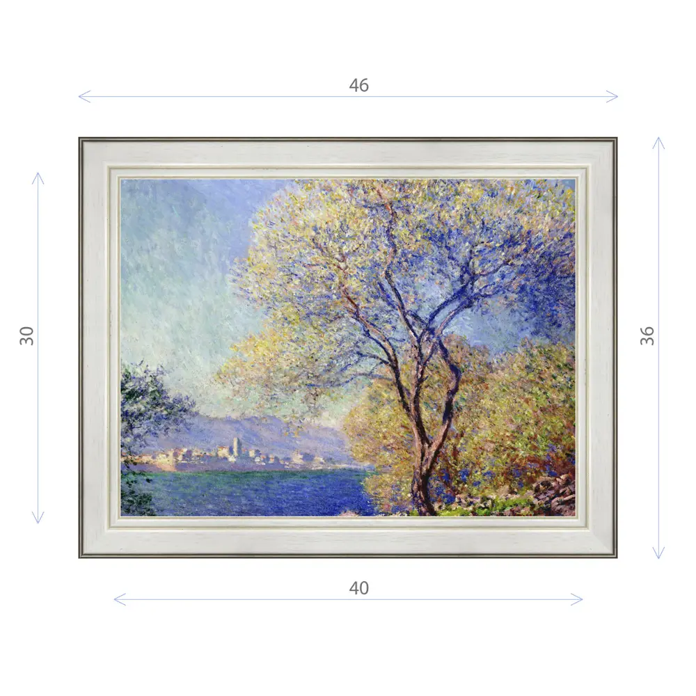 Фото Картина в раме Декор Депо Клод Моне "Антибы вид из сада Салис" E20 36x46 см Фото Картина в раме Декор Депо Клод Моне "Антибы вид из сада Салис" E20 36x46 см