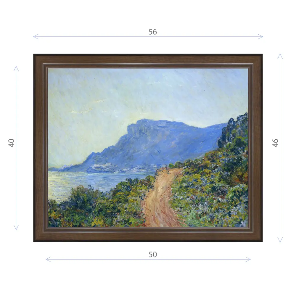 Фото Картина в раме Декор Депо Клод Моне "Горная дорога в Монако" E21 46x56 см Фото Картина в раме Декор Депо Клод Моне "Горная дорога в Монако" E21 46x56 см