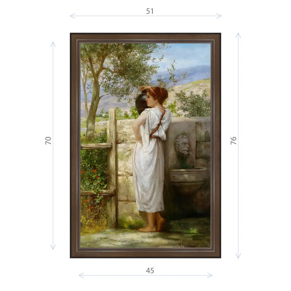 Фото Картина в раме Декор Депо Генрих Семирадский "У колодца" E21 76x51 см Фото Картина в раме Декор Депо Генрих Семирадский "У колодца" E21 76x51 см
