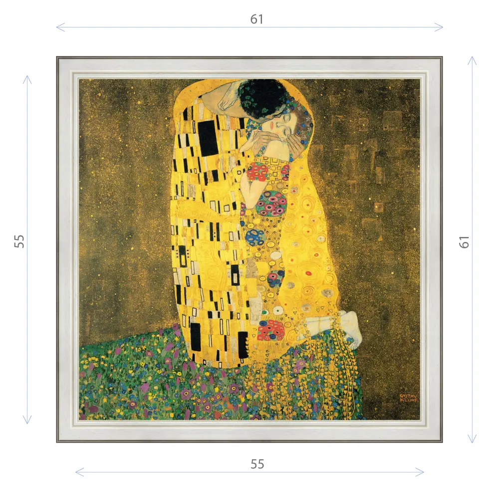 Фото Картина в раме Декор Депо Густав Климт "Поцелуй" E20 61x61 см Фото Картина в раме Декор Депо Густав Климт "Поцелуй" E20 61x61 см