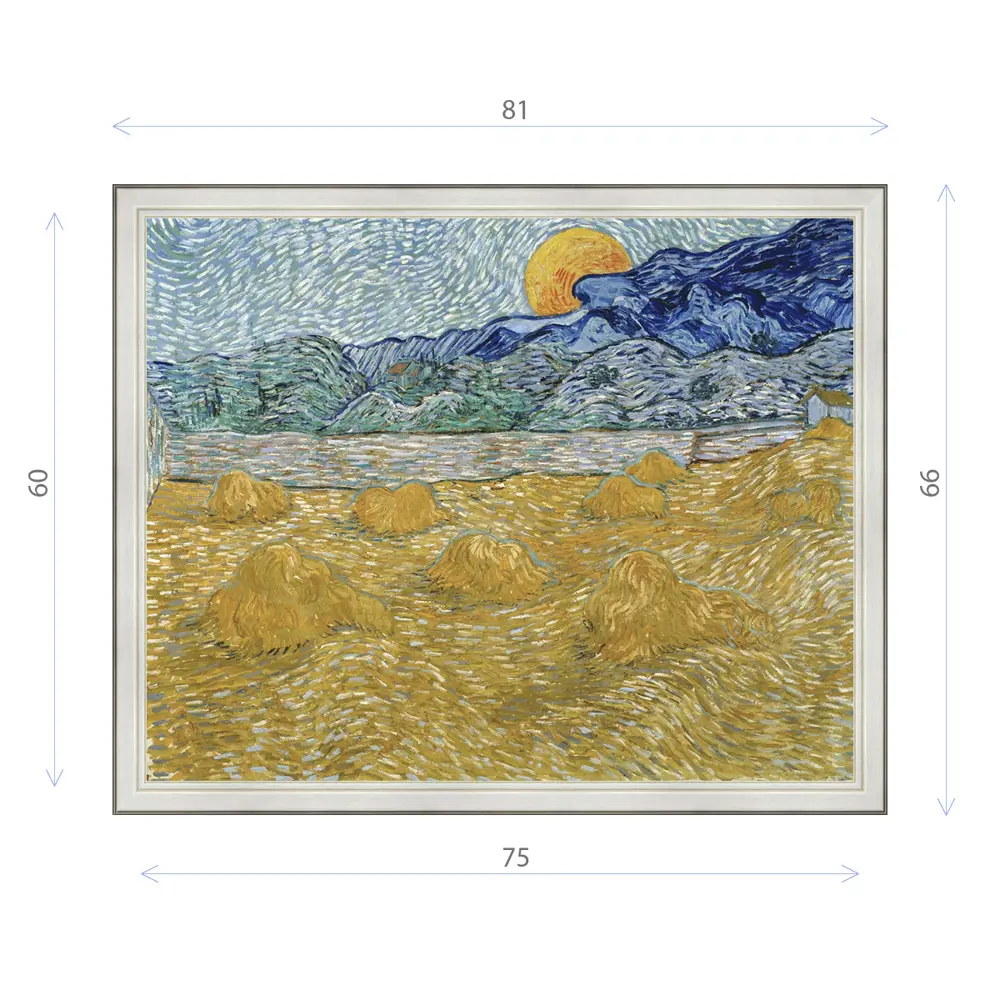 Фото Картина в раме Декор Депо Винсент Ван Гог "Вечерний пейзаж с восходящей луной" E20 66x81 см Фото Картина в раме Декор Депо Винсент Ван Гог "Вечерний пейзаж с восходящей луной" E20 66x81 см