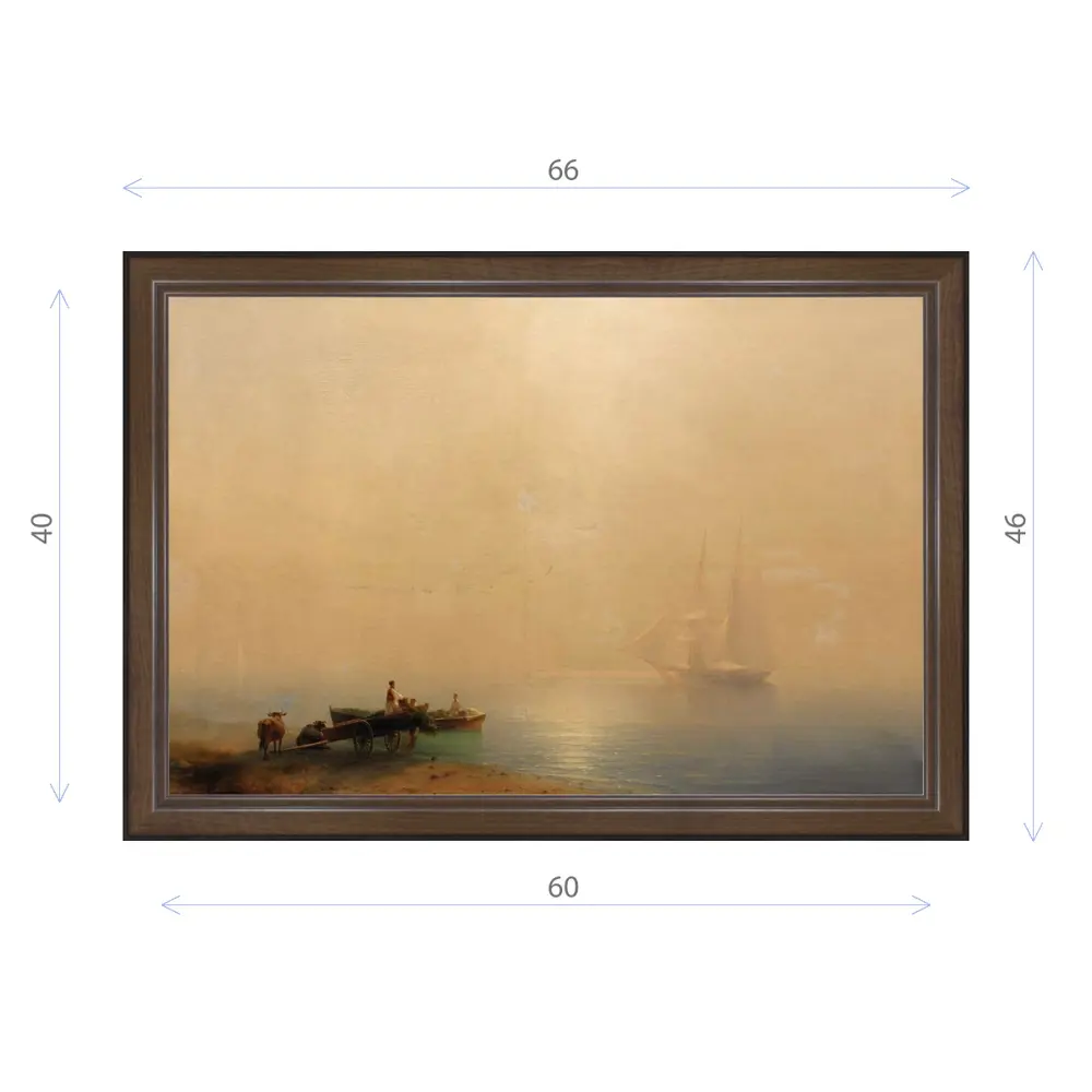Фото Картина в раме Декор Депо Иван Айвазовский "Туманное утро" E21 46x66 см