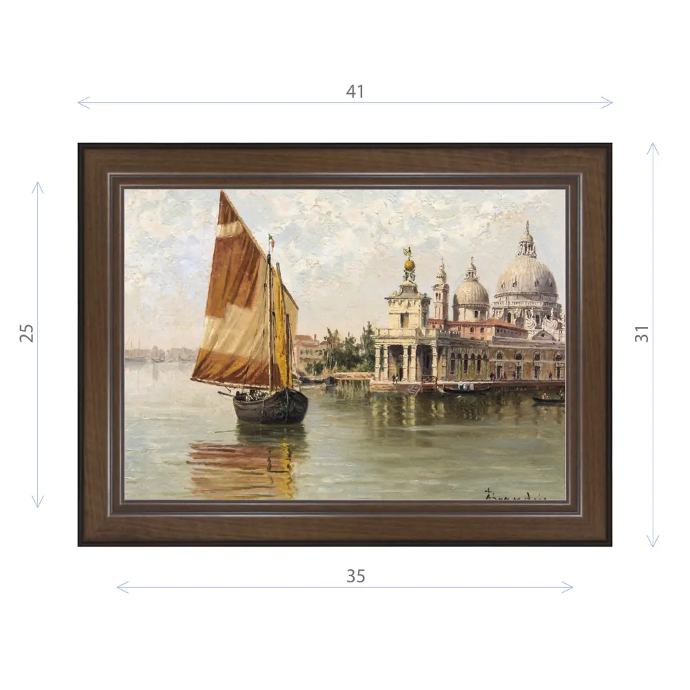 Фото Картина в раме Декор Депо Антониетта Брандейс "Дворец Дожей Венеция" E21 31x41 см Фото Картина в раме Декор Депо Антониетта Брандейс "Дворец Дожей Венеция" E21 31x41 см
