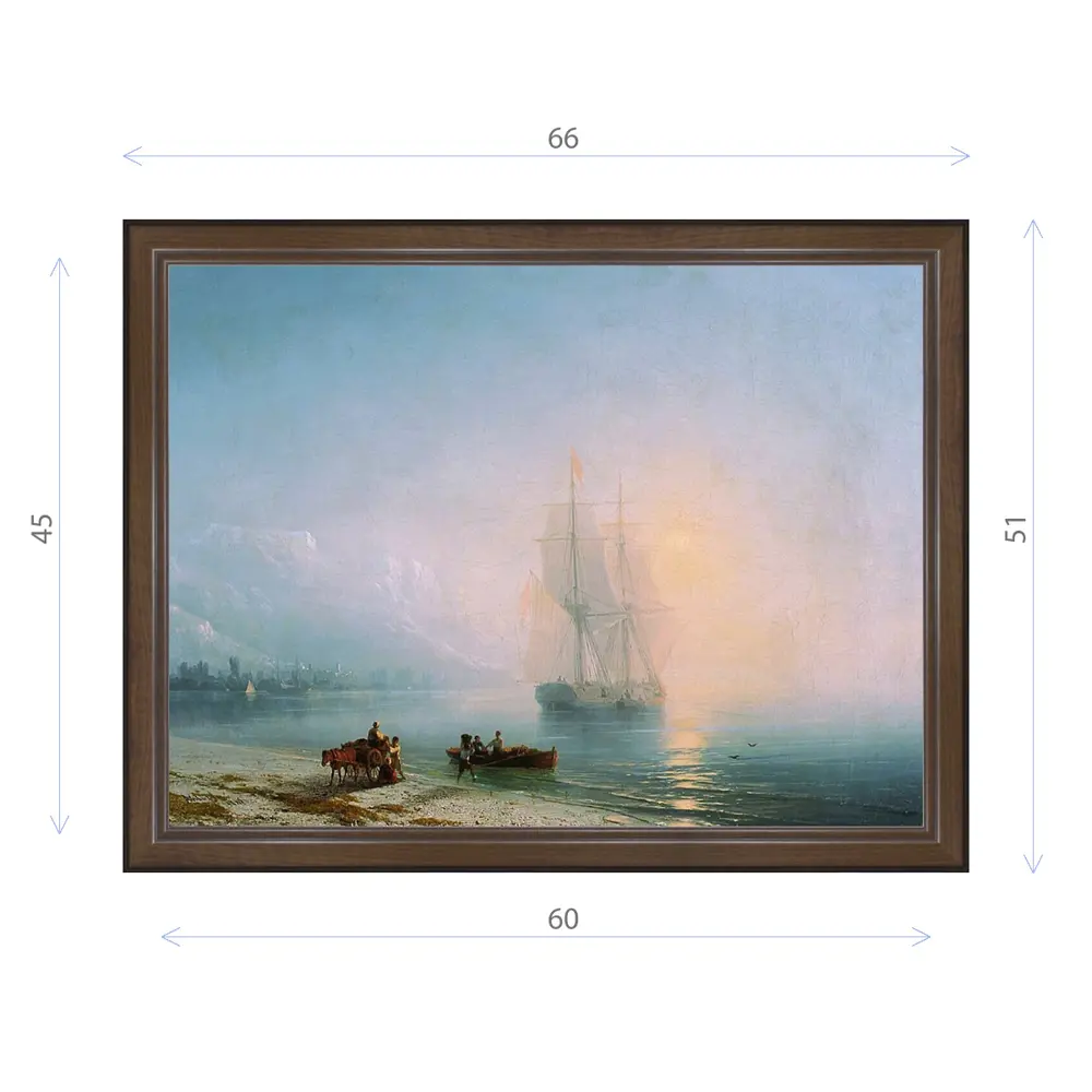 Фото Картина в раме Декор Депо Иван Айвазовский "Спокойное море" E21 51x66 см