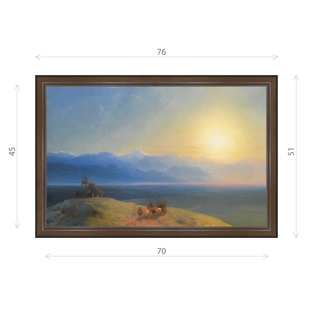 Фото Картина в раме Декор Депо Иван Айвазовский "Вид Кавказа с Казбека на расстоянии" E21 51x76 см Фото Картина в раме Декор Депо Иван Айвазовский "Вид Кавказа с Казбека на расстоянии" E21 51x76 см