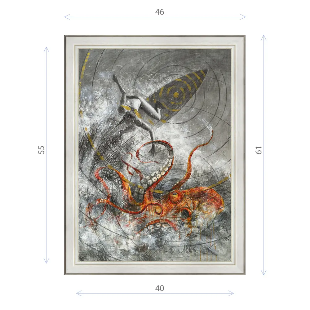 Фото Картина в раме Декор Депо Алексей Макаров "Кракен" E20 61x46 см Фото Картина в раме Декор Депо Алексей Макаров "Кракен" E20 61x46 см