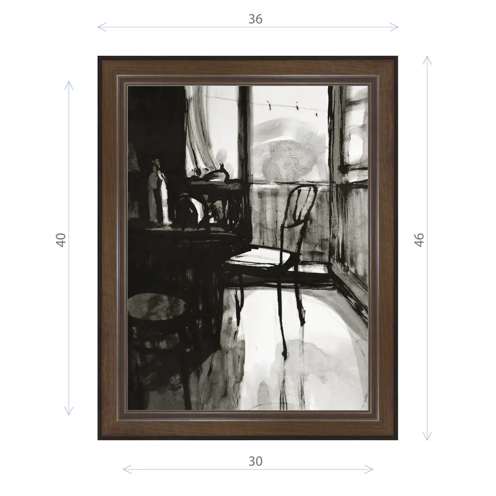Фото Картина в раме Декор Депо Константин Малютин "Интерьер" E21 46x36 см Фото Картина в раме Декор Депо Константин Малютин "Интерьер" E21 46x36 см