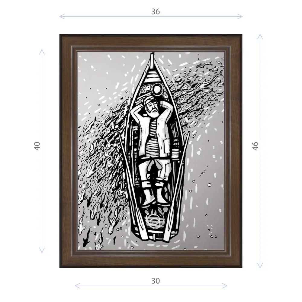 Фото Картина в раме Декор Депо Константин Малютин "Рыболов" E21 46x36 см Фото Картина в раме Декор Депо Константин Малютин "Рыболов" E21 46x36 см