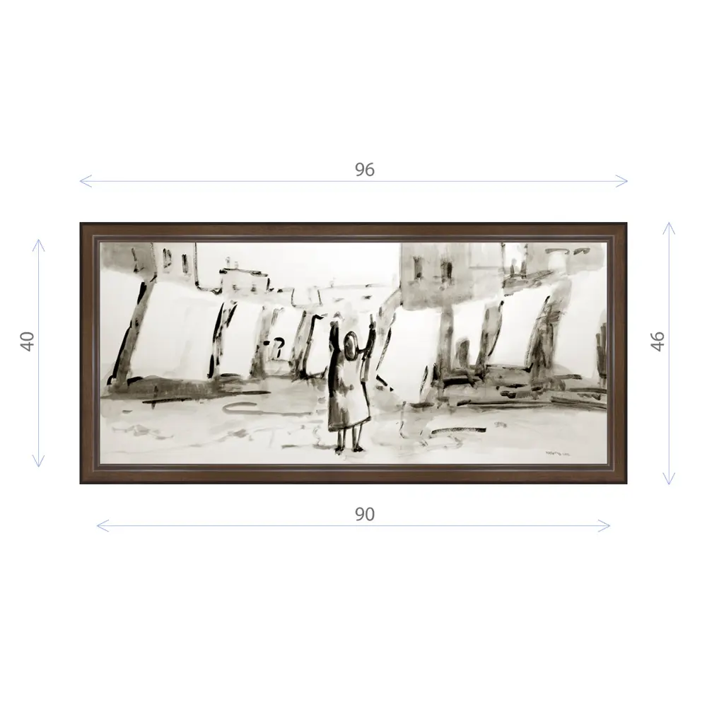 Фото Картина в раме Декор Депо Константин Малютин "Бельё" E21 46x96 см