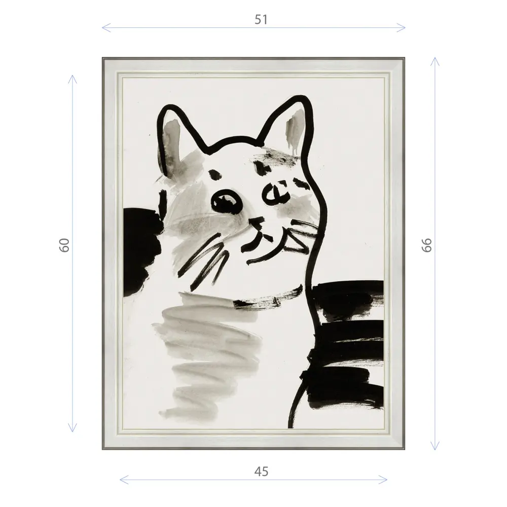 Фото Картина в раме Декор Депо Константин Малютин "Кот" E20 66x51 см