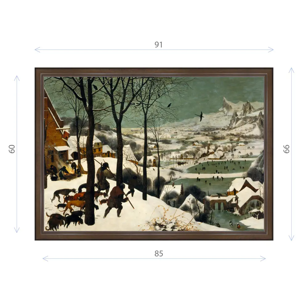 Фото Картина в раме Декор Депо Питер Брейгель "Охотники на снегу" E21 66x91 см Фото Картина в раме Декор Депо Питер Брейгель "Охотники на снегу" E21 66x91 см