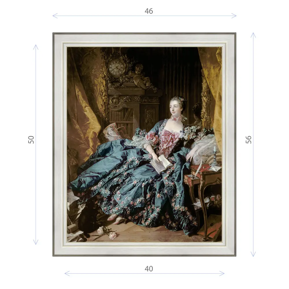 Фото Картина в раме Декор Депо Франсуа Буше "Мадам де Помпадур" E20 56x46 см Фото Картина в раме Декор Депо Франсуа Буше "Мадам де Помпадур" E20 56x46 см
