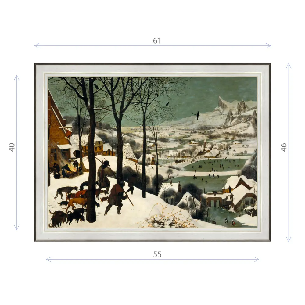 Фото Картина в раме Декор Депо Питер Брейгель "Охотники на снегу" E20 46x61 см Фото Картина в раме Декор Депо Питер Брейгель "Охотники на снегу" E20 46x61 см