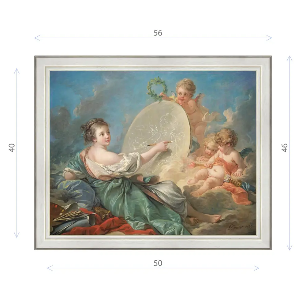 Фото Картина в раме Декор Депо Франсуа Буше "Аллегория изобразительного искусства" E20 46x56 см Фото Картина в раме Декор Депо Франсуа Буше "Аллегория изобразительного искусства" E20 46x56 см