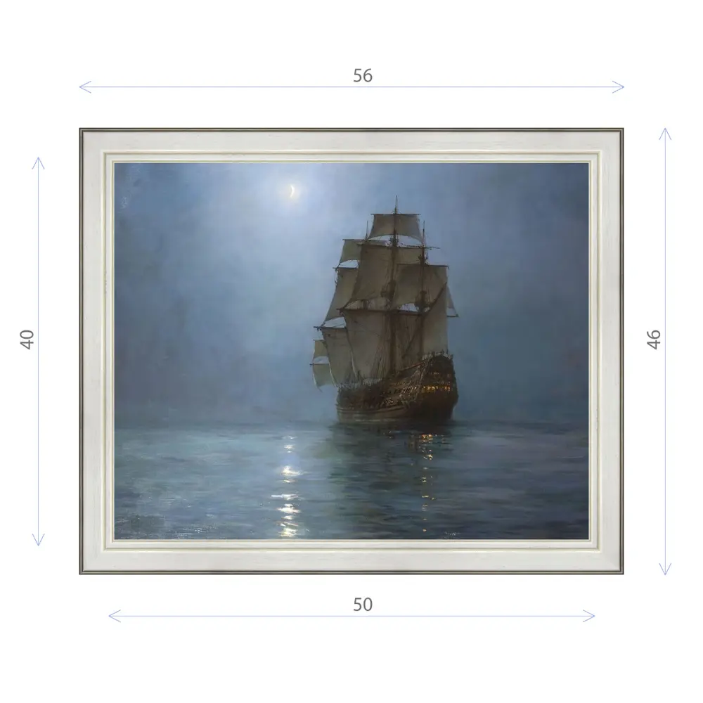 Фото Картина в раме Декор Депо Монтегю Доусон "Полумесяц" E20 46x56 см Фото Картина в раме Декор Депо Монтегю Доусон "Полумесяц" E20 46x56 см