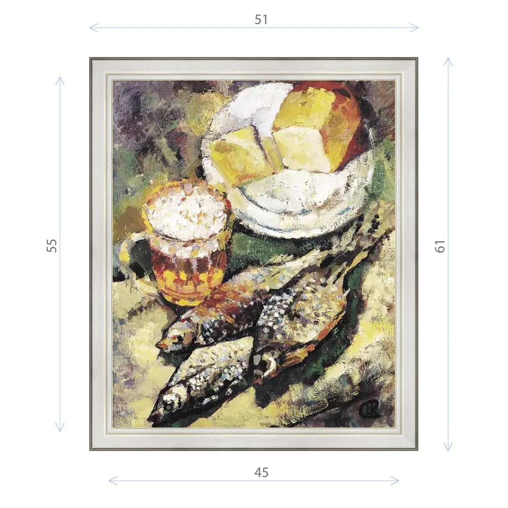 Фото Картина в раме Декор Депо Ксения Черномор "Пиво и рыба" E20 61x51 см Фото Картина в раме Декор Депо Ксения Черномор "Пиво и рыба" E20 61x51 см