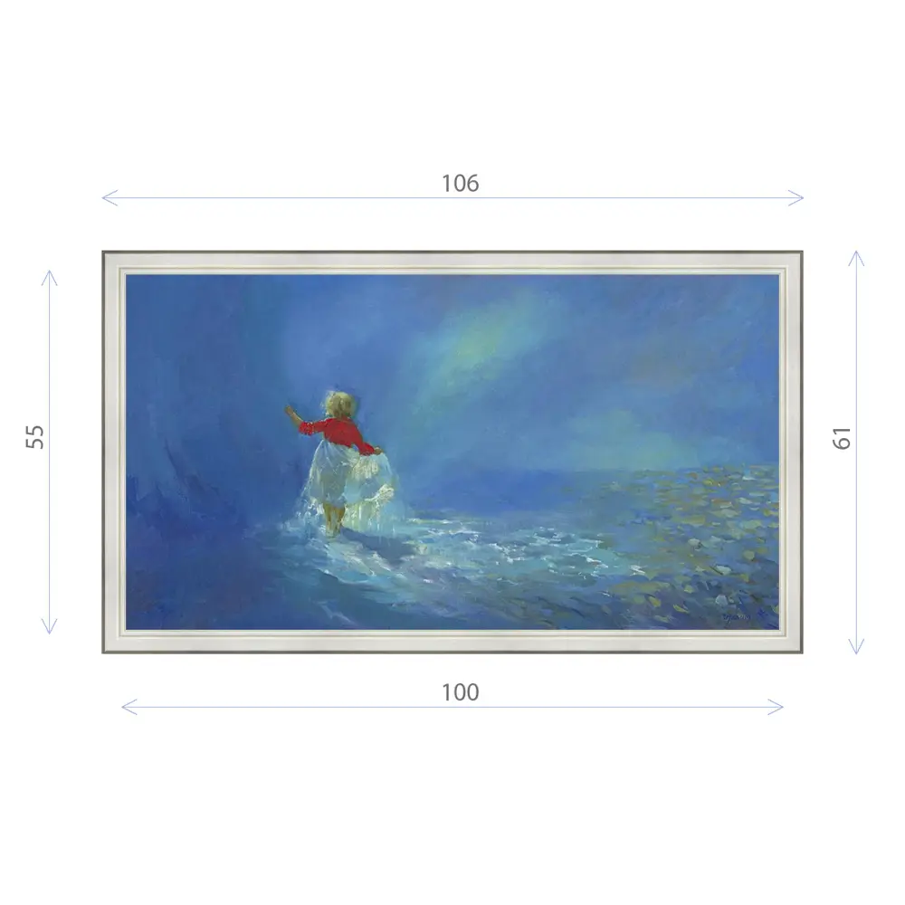 Фото Картина в раме Декор Депо Ксения Черномор "Зелёный луч" E20 61x106 см