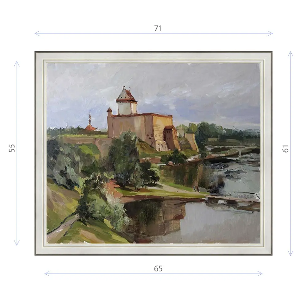 Фото Картина в раме Декор Депо Ксения Черномор "Замок на Нарве" E20 61x71 см
