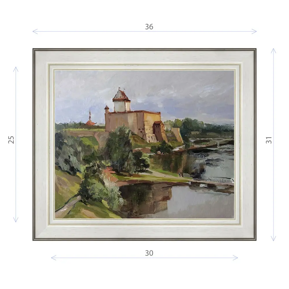 Фото Картина в раме Декор Депо Ксения Черномор "Замок на Нарве" E20 31x36 см Фото Картина в раме Декор Депо Ксения Черномор "Замок на Нарве" E20 31x36 см