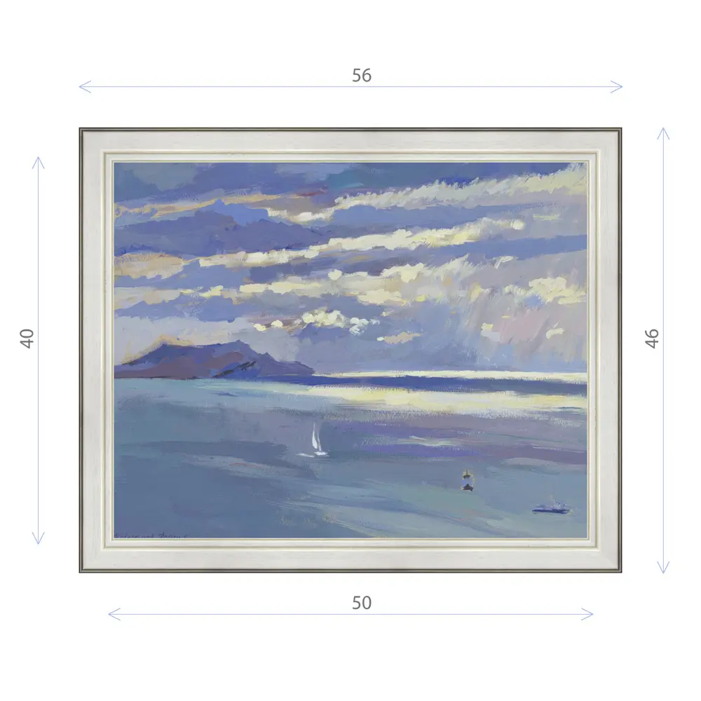 Фото Картина в раме Декор Депо Ксения Черномор "Мыс Меганом. Крым" E20 46x56 см Фото Картина в раме Декор Депо Ксения Черномор "Мыс Меганом. Крым" E20 46x56 см