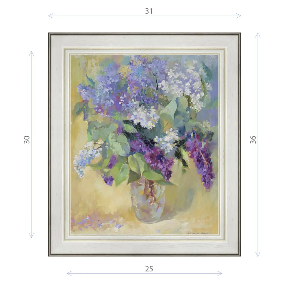 Фото Картина в раме Декор Депо Ксения Черномор "Сирень Ксении" E20 36x31 см Фото Картина в раме Декор Депо Ксения Черномор "Сирень Ксении" E20 36x31 см