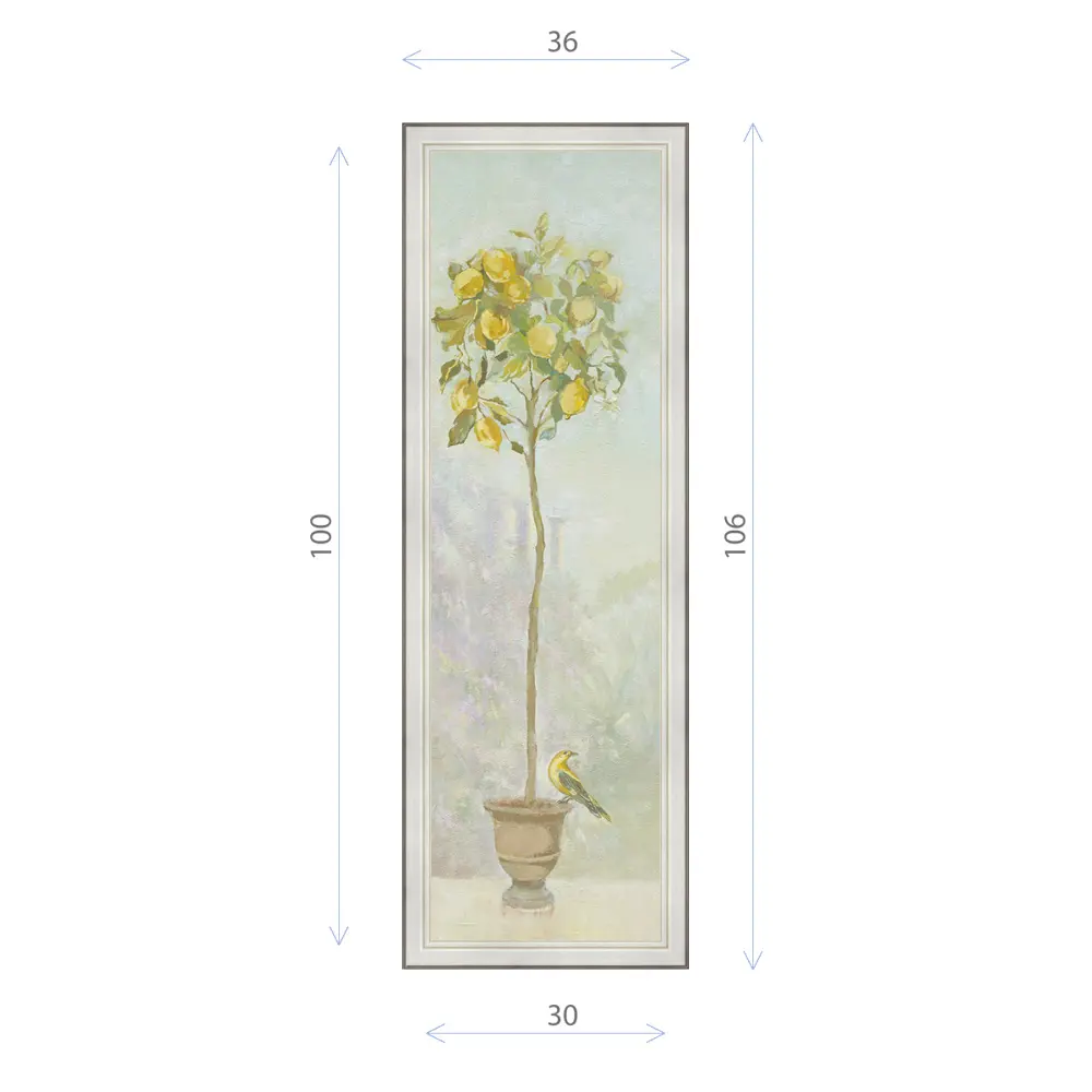 Фото Картина в раме Декор Депо Ксения Черномор "Райские лимоны" E20 106x36 см Фото Картина в раме Декор Депо Ксения Черномор "Райские лимоны" E20 106x36 см