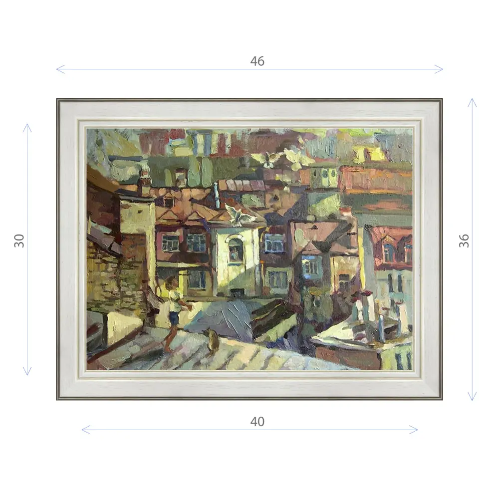 Фото Картина в раме Декор Депо Ксения Черномор "Питерские крыши" E20 36x46 см Фото Картина в раме Декор Депо Ксения Черномор "Питерские крыши" E20 36x46 см