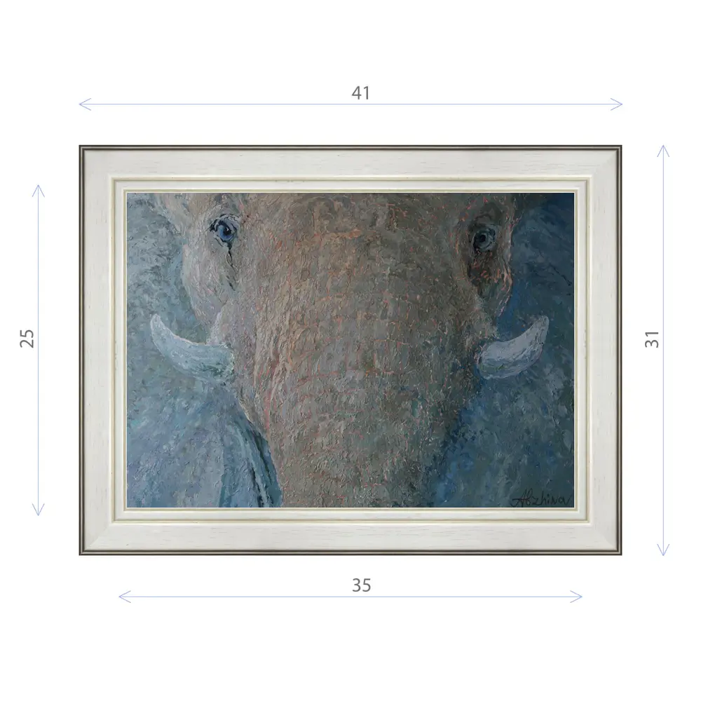 Фото Картина в раме Декор Депо Эдуард Абжинов "Голубой слон" E20 31x41 см Фото Картина в раме Декор Депо Эдуард Абжинов "Голубой слон" E20 31x41 см