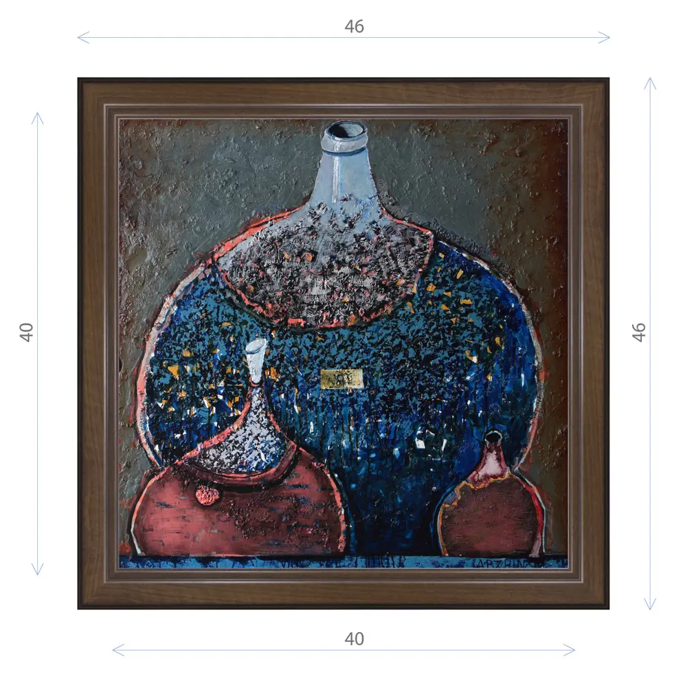 Фото Картина в раме Декор Депо Эдуард Абжинов "Винное изобилие" E21 46x46 см Фото Картина в раме Декор Депо Эдуард Абжинов "Винное изобилие" E21 46x46 см