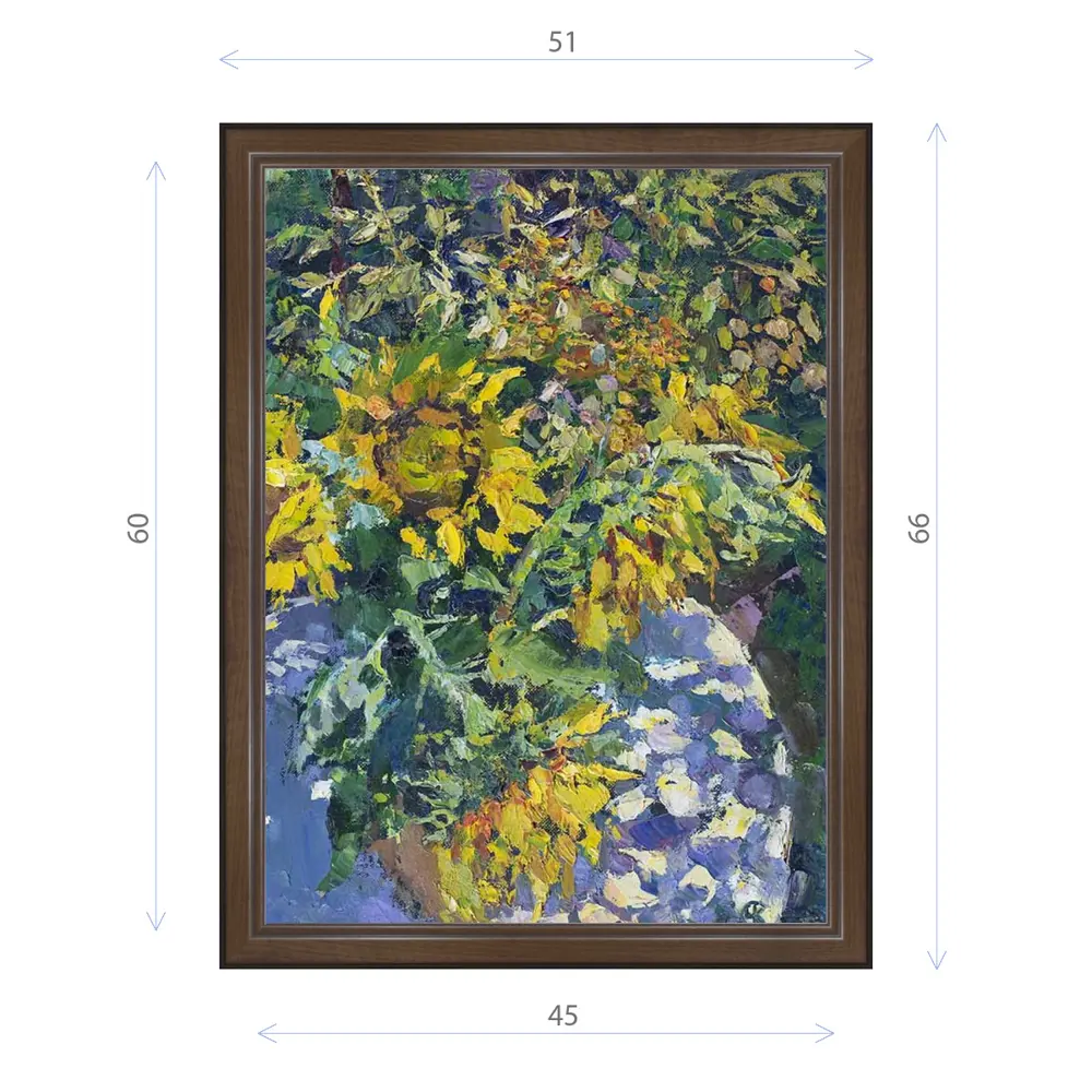 Фото Картина в раме Декор Депо Ксения Черномор "Подсолнухи" E21 66x51 см Фото Картина в раме Декор Депо Ксения Черномор "Подсолнухи" E21 66x51 см