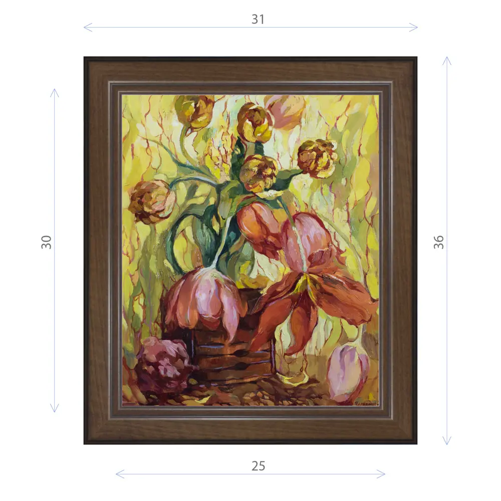 Фото Картина в раме Декор Депо Ксения Черномор "Тюльпановое настроение" E21 36x31 см Фото Картина в раме Декор Депо Ксения Черномор "Тюльпановое настроение" E21 36x31 см