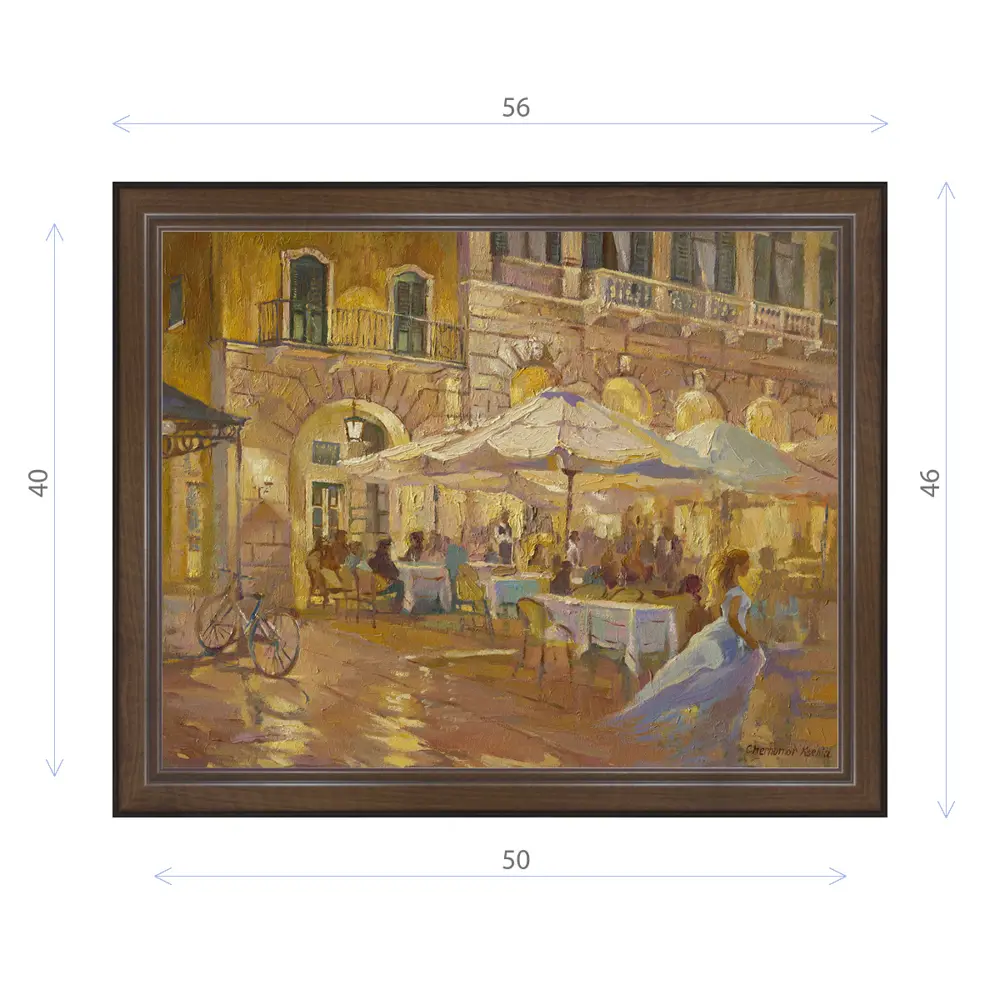 Фото Картина в раме Декор Депо Ксения Черномор "Теплый вечер в Вероне" E21 46x56 см Фото Картина в раме Декор Депо Ксения Черномор "Теплый вечер в Вероне" E21 46x56 см