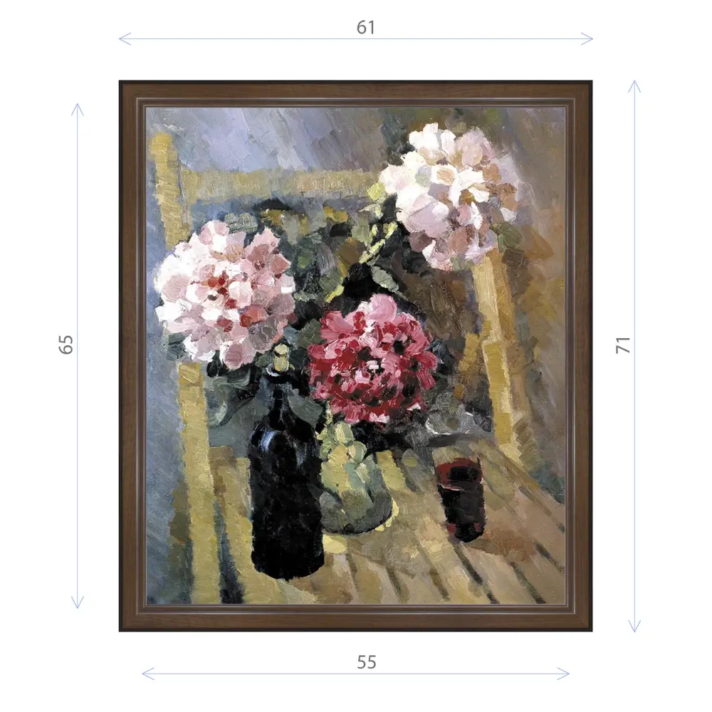Фото Картина в раме Декор Депо Ксения Черномор "Бордо и пионы" E21 71x61 см Фото Картина в раме Декор Депо Ксения Черномор "Бордо и пионы" E21 71x61 см