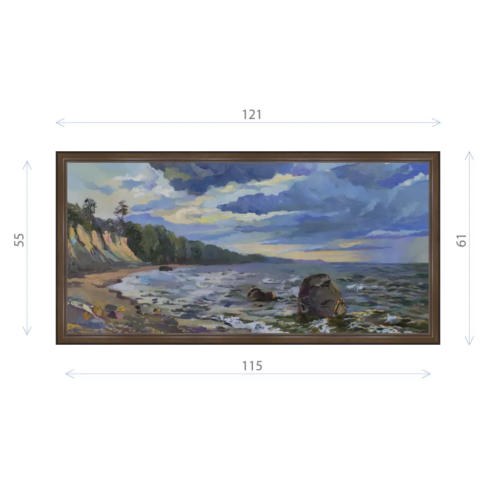 Фото Картина в раме Декор Депо Ксения Черномор "Гармония" E21 61x121 см