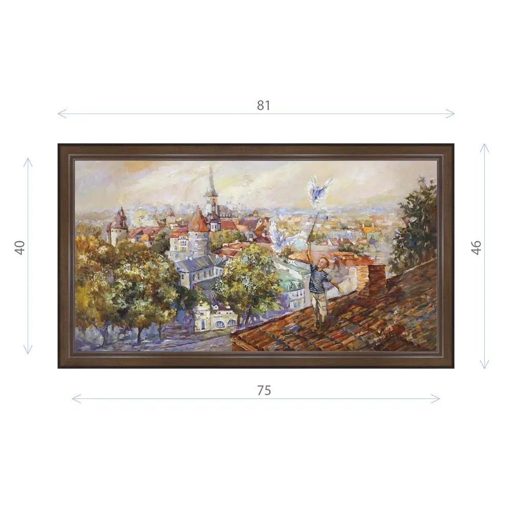 Фото Картина в раме Декор Депо Ксения Черномор "Мальчик и голуби Таллин" E21 46x81 см Фото Картина в раме Декор Депо Ксения Черномор "Мальчик и голуби Таллин" E21 46x81 см