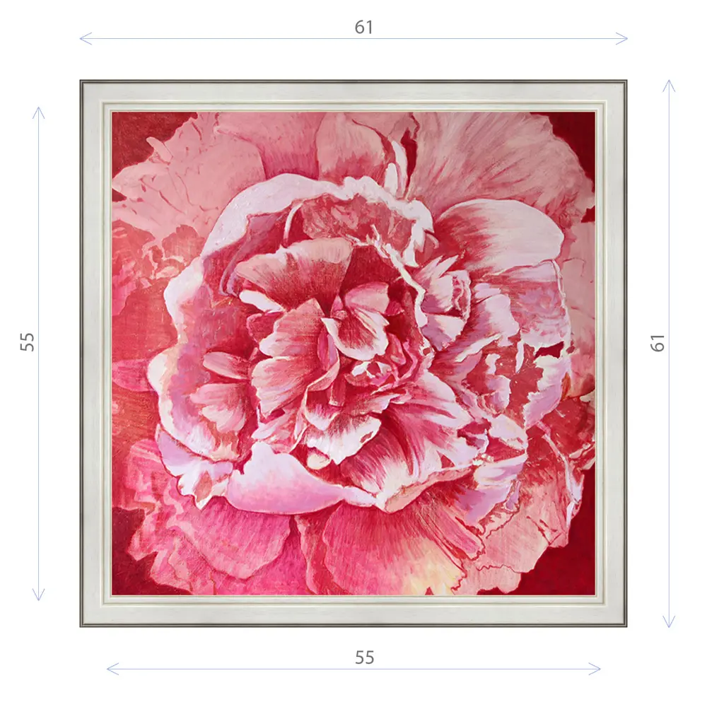 Фото Картина в раме Декор Депо Эдуард Абжинов "Пион" E20 61x61 см Фото Картина в раме Декор Депо Эдуард Абжинов "Пион" E20 61x61 см