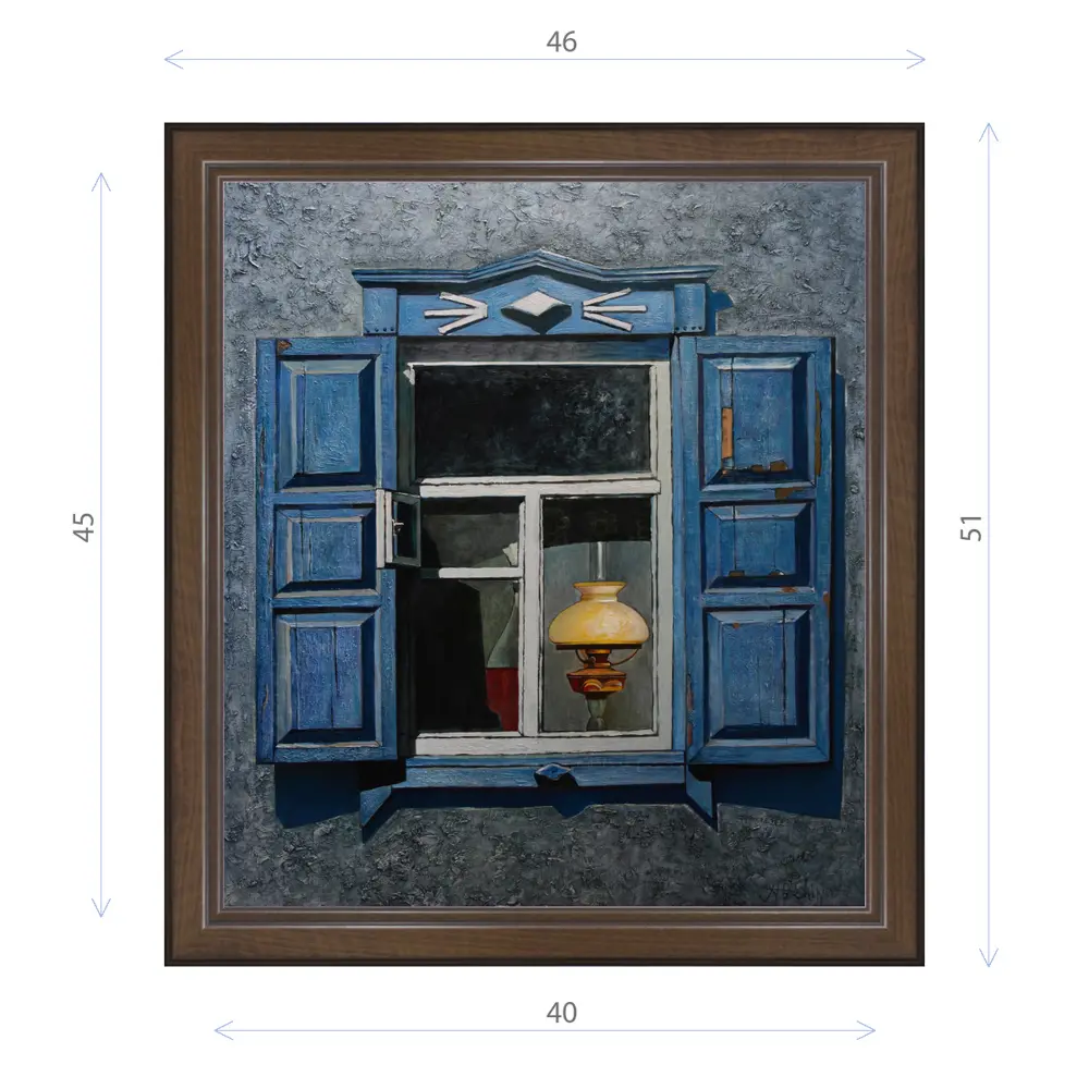 Фото Картина в раме Декор Депо Эдуард Абжинов "Открытые ставни" E21 51x46 см Фото Картина в раме Декор Депо Эдуард Абжинов "Открытые ставни" E21 51x46 см