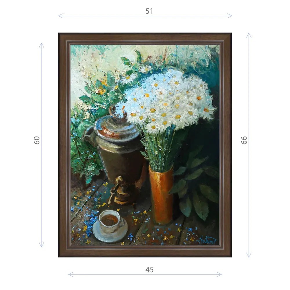Фото Картина в раме Декор Депо Эдуард Абжинов "Чай с ромашками" E21 66x51 см Фото Картина в раме Декор Депо Эдуард Абжинов "Чай с ромашками" E21 66x51 см