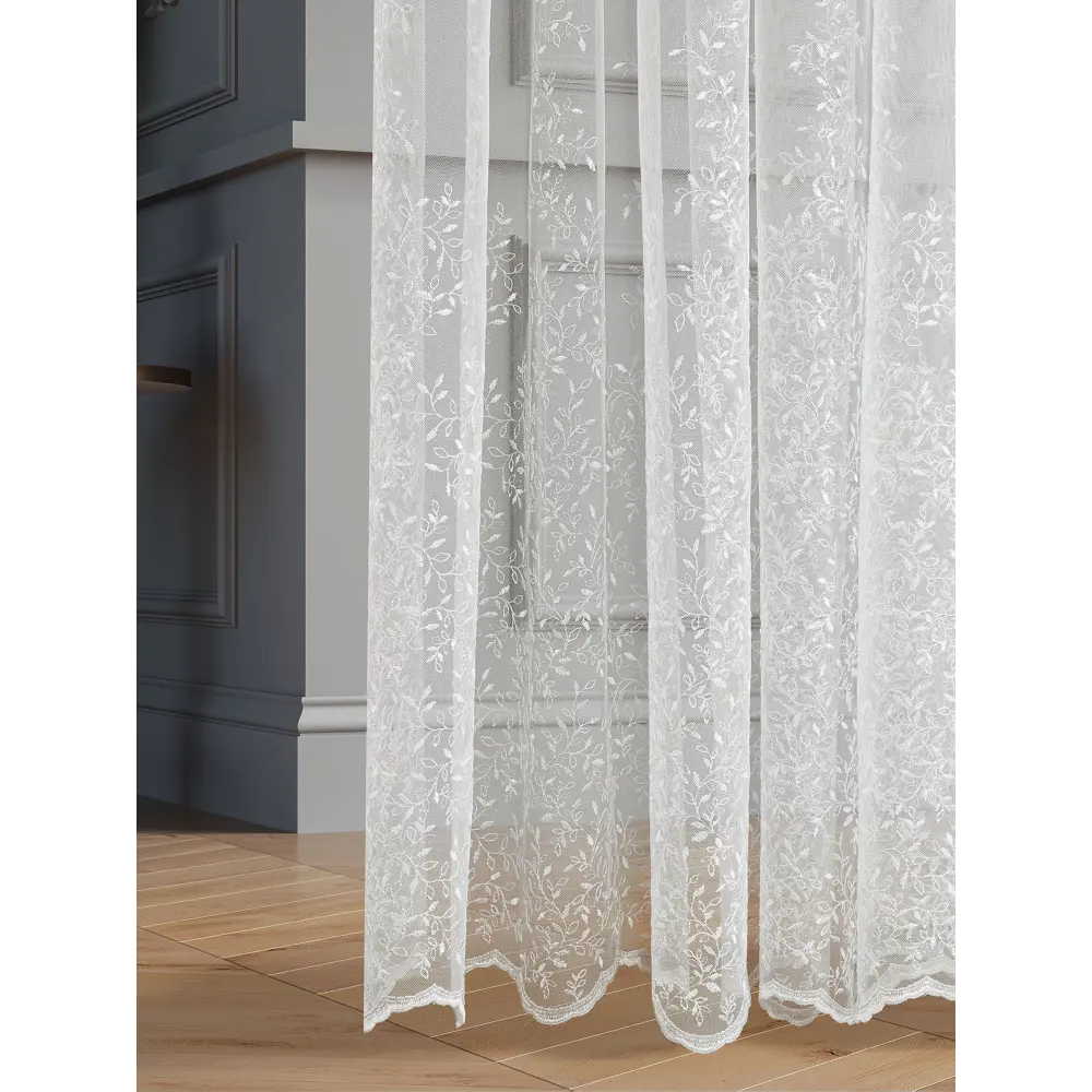 Фото 2 Тюль на шторной ленте At Home Таниф-38 150x250 см цвет белый Фото 2 Тюль на шторной ленте At Home Таниф-38 150x250 см цвет белый