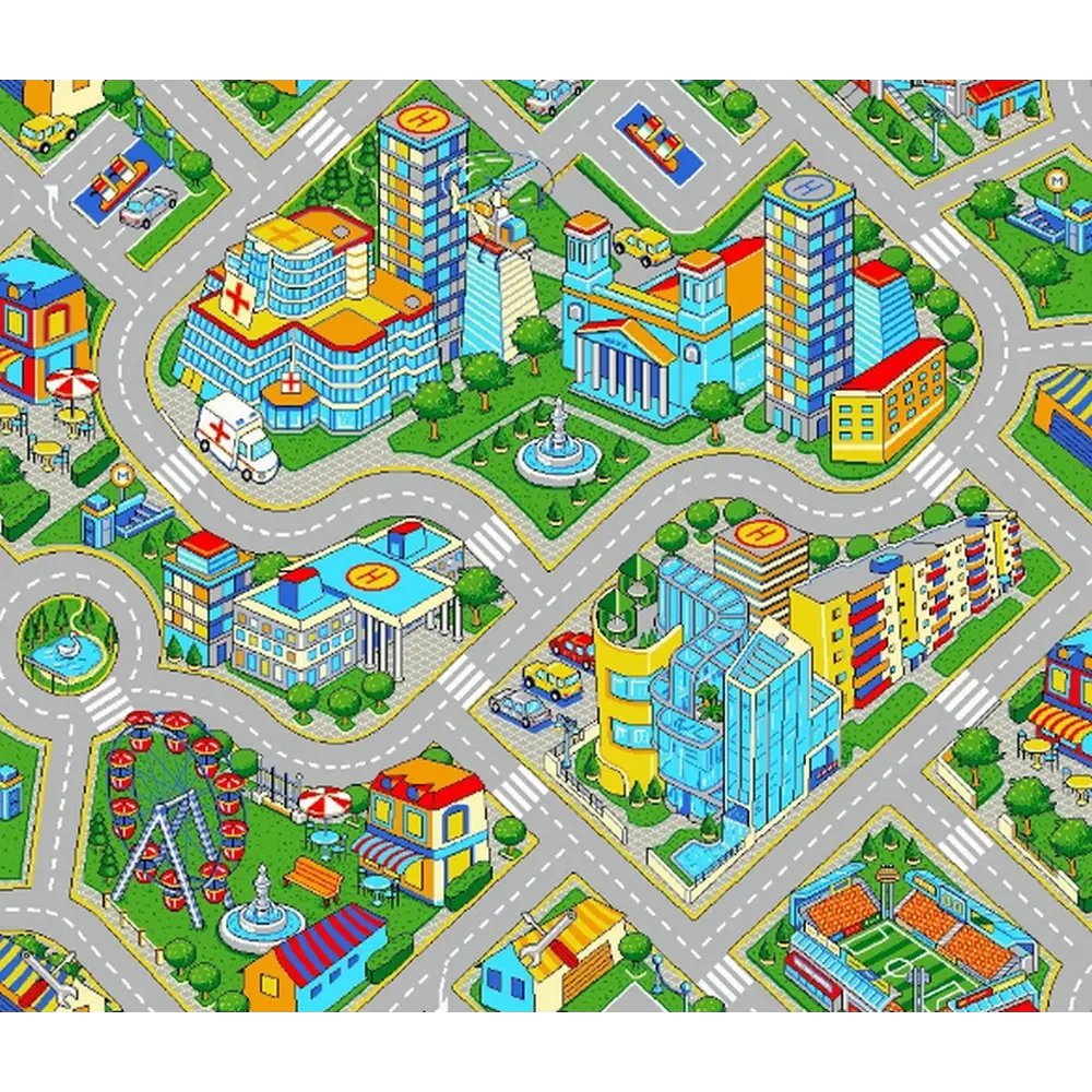 Фото Ковер Белка Сегура Принт Дороги Мегаполис (95_13) 150x300 см полиамид