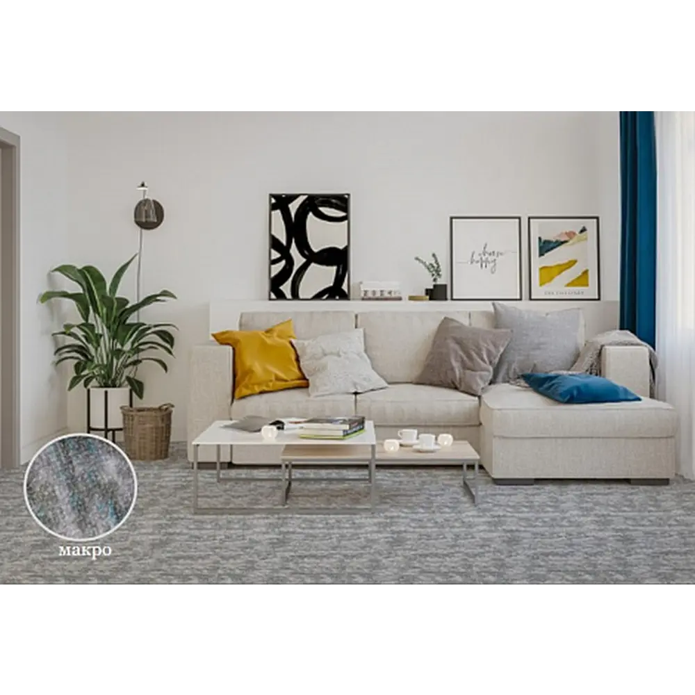 Фото 2 Ковер Белка Сегура Принт Дублин (95_24) квадрат 300x300 см полиамид