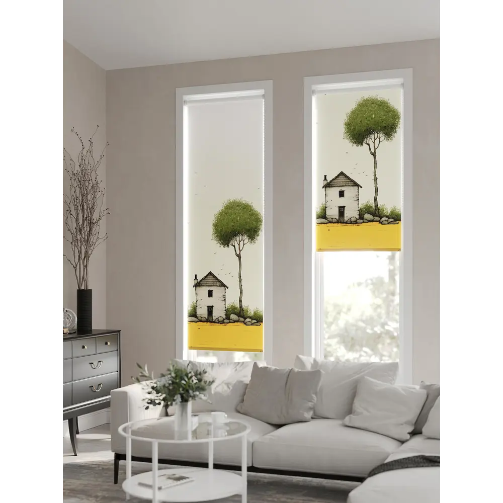 Фото 6 Рулонная штора AT Home Алдея 52x170 см цвет белый, зеленый, желтый Фото 6 Рулонная штора AT Home Алдея 52x170 см цвет белый, зеленый, желтый