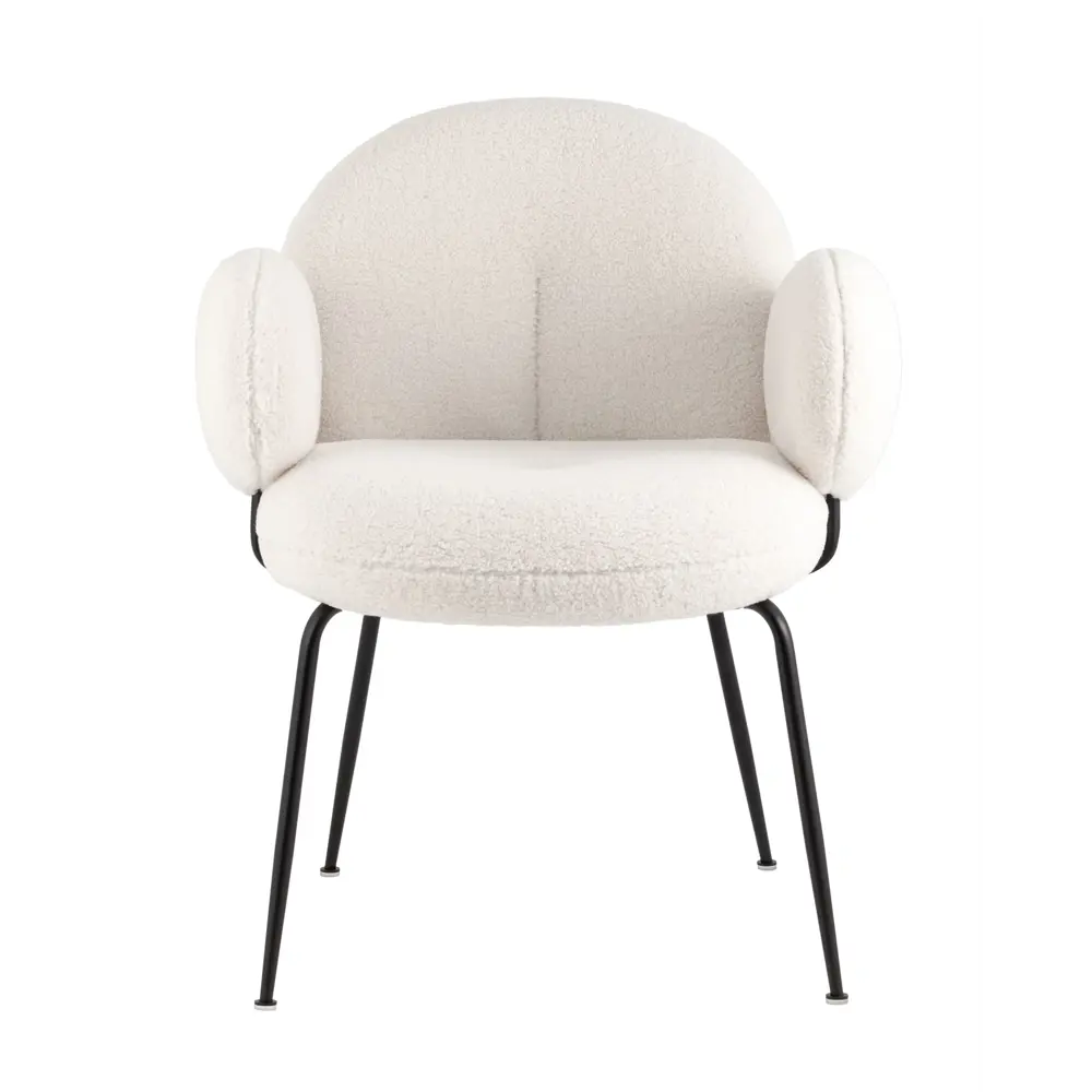 Фото 5 Комплект кухонных стульев 2 шт Stool group Nina 85x66x57 см велюр цвет белый/черный