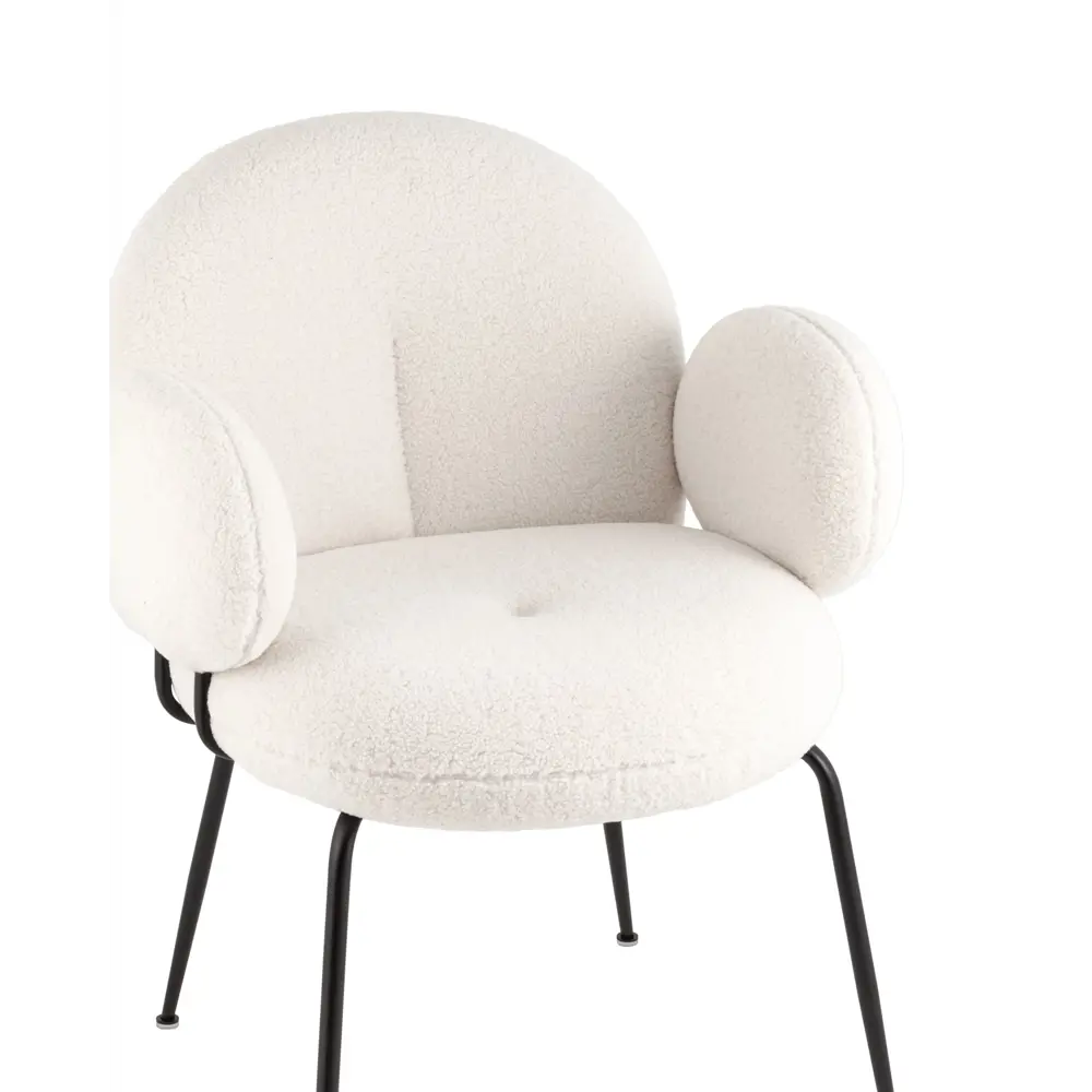 Фото 8 Комплект кухонных стульев 2 шт Stool group Nina 85x66x57 см велюр цвет белый/черный