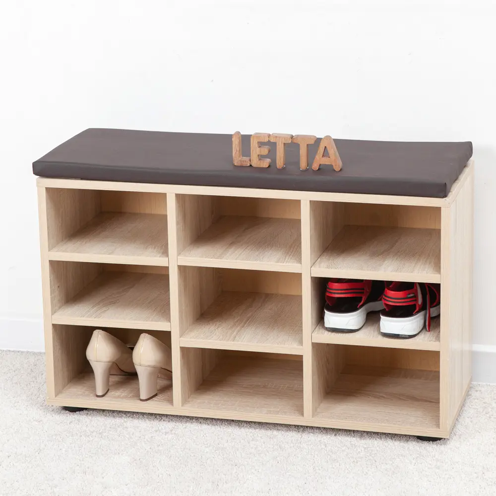Фото 5 Полка для обуви Letta 78.6x50x29.5 см ЛДСП цвет коричневый/дуб сонома Фото 5 Полка для обуви Letta 78.6x50x29.5 см ЛДСП цвет коричневый/дуб сонома