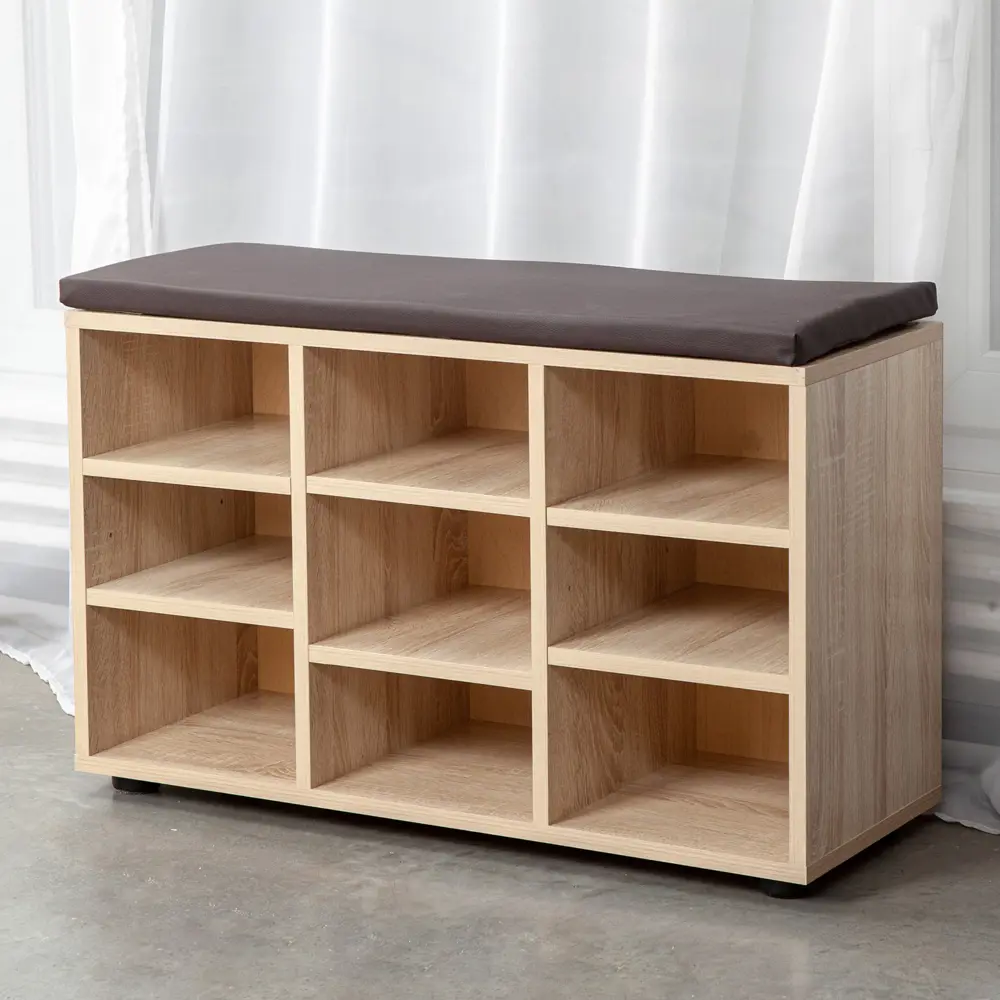 Фото Полка для обуви Letta 78.6x50x29.5 см ЛДСП цвет коричневый/дуб сонома Фото Полка для обуви Letta 78.6x50x29.5 см ЛДСП цвет коричневый/дуб сонома