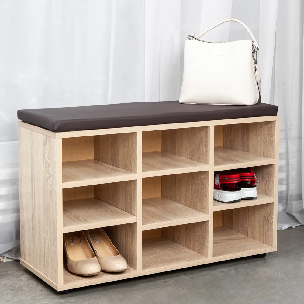 Фото 3 Полка для обуви Letta 78.6x50x29.5 см ЛДСП цвет коричневый/дуб сонома Фото 3 Полка для обуви Letta 78.6x50x29.5 см ЛДСП цвет коричневый/дуб сонома