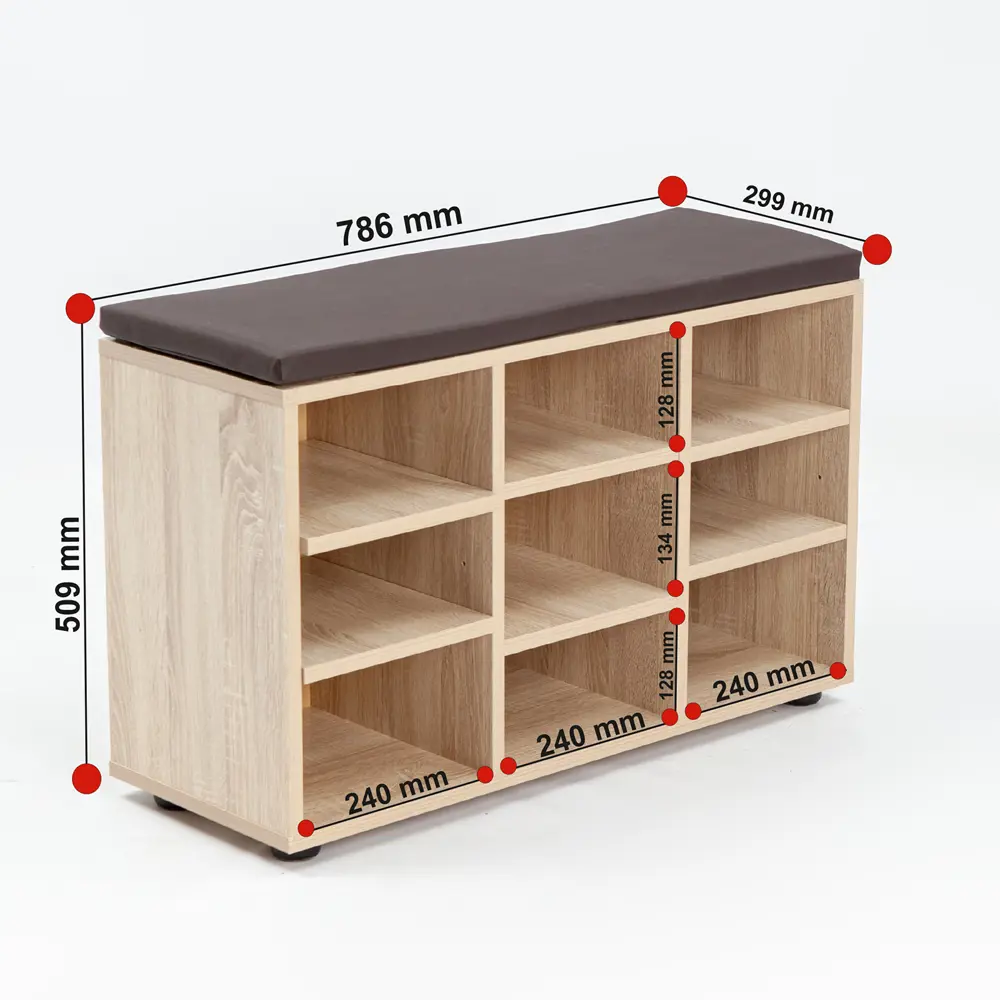 Фото 2 Полка для обуви Letta 78.6x50x29.5 см ЛДСП цвет коричневый/дуб сонома Фото 2 Полка для обуви Letta 78.6x50x29.5 см ЛДСП цвет коричневый/дуб сонома