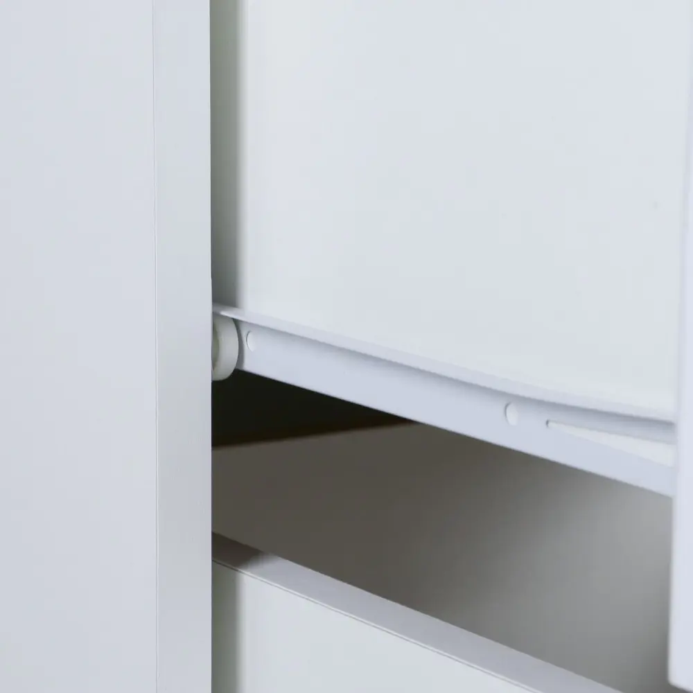 Фото 3 Тумба прикроватная Клик мебель 40x46.6x43 см 2 ящика ЛДСП цвет белый Фото 3 Тумба прикроватная Клик мебель 40x46.6x43 см 2 ящика ЛДСП цвет белый